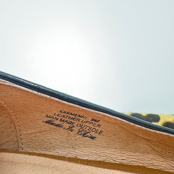 Joie Leopard Print Calf Hair Heels Women’s 9 Pointed Toe Real Fur Kitten Heels - Picture 8 of 11